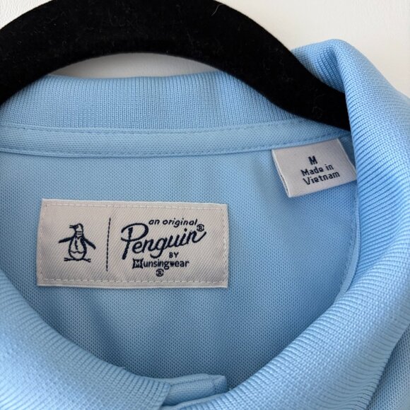 Original Penguin Golf Polo Mens Medium Light Blue - Picture 6 of 10
